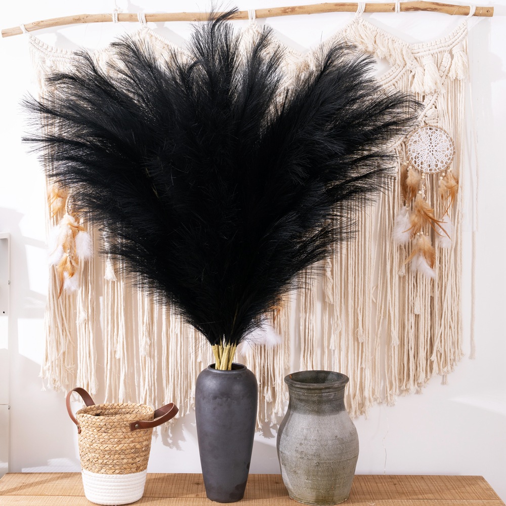 CL002010-Fake flower black reed Pampas INS wind simulation flower manufacturers home decoration cross-border wedding wholesale