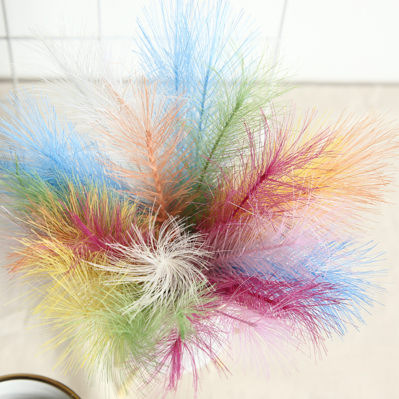 CL002002-Feather phoenix flower manufacturers home decoration wedding hand bouquet fake flowers INS Wind Pampas grass reed grass simulation flower manufacturers home decoration wedding wholesale fake flowers