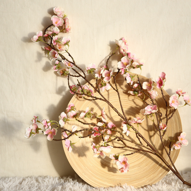 CL001014-Beauty refers to cherry blossom peach blossom INS wind Nordic plum blossom simulation flower manufacturers home decoration wedding fake flowers