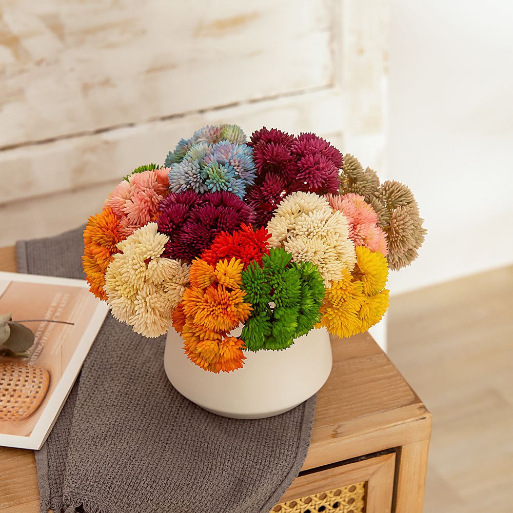 Artificial flower manufacturers hydrangea fruit fake flower soft glue rice fruit feel succulent plant