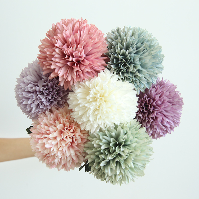 CL001015-Dandelion flower simulation flower manufacturers home decoration wedding hand bouquet road lead wall false flowers