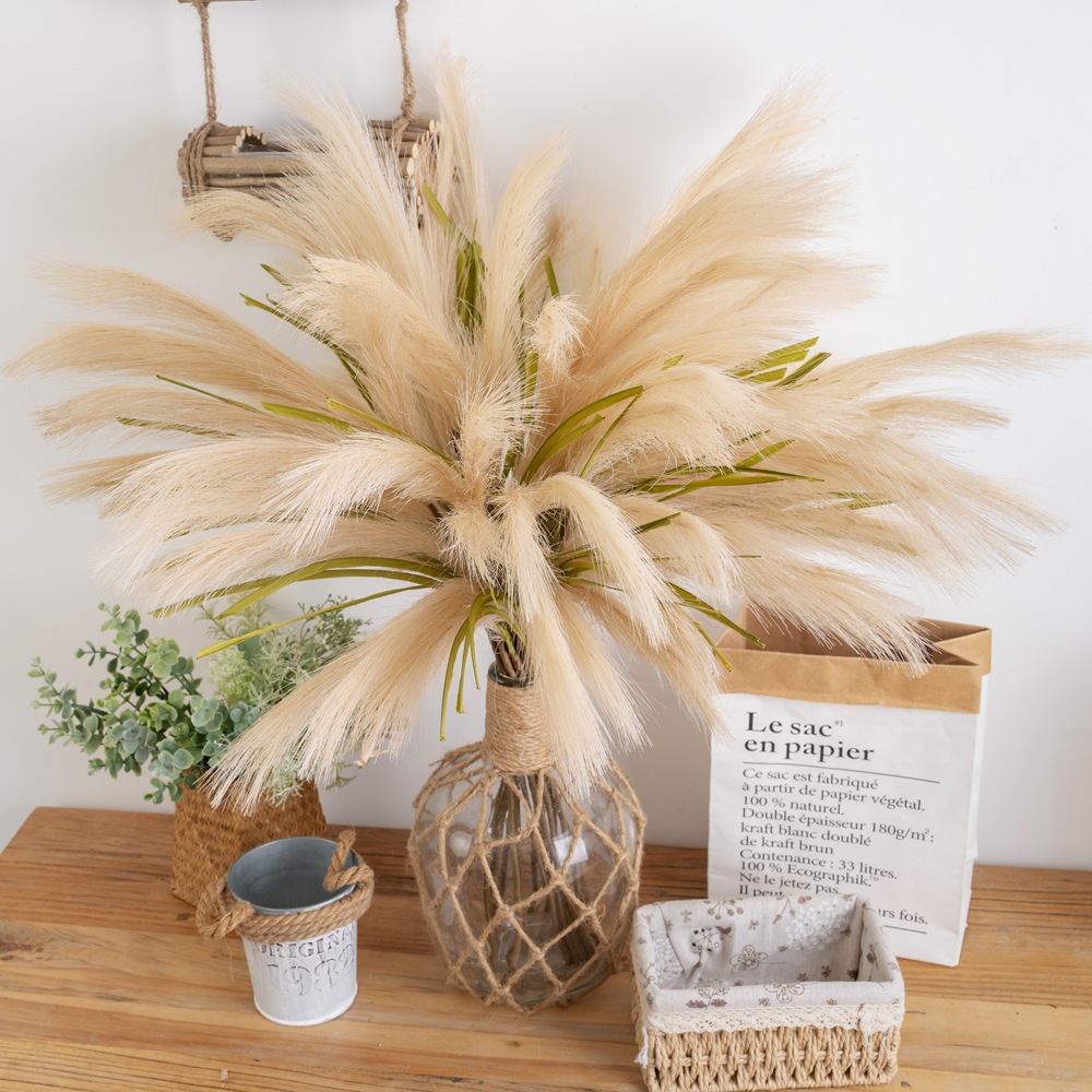 CL002014-Reed Pampas INS simulation flower Hand-held flower unplumbed Pampas reed grass simulation flower manufacturers home decoration rose wall fake flowers