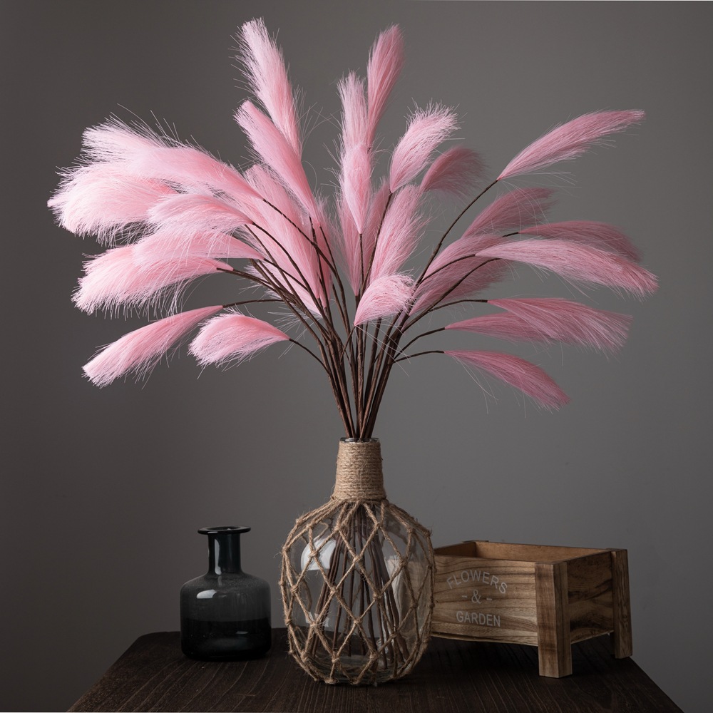 CL002008-Reed Pampas INS simulation flower manufacturers fake flower green plants wholesale wedding cross-border decorations