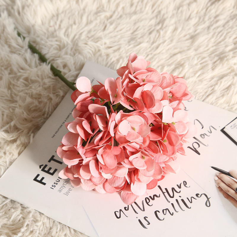 CL001021-Hydrangea macaron simulation flower plant bonsai wedding decoration INS wind simulation home rose