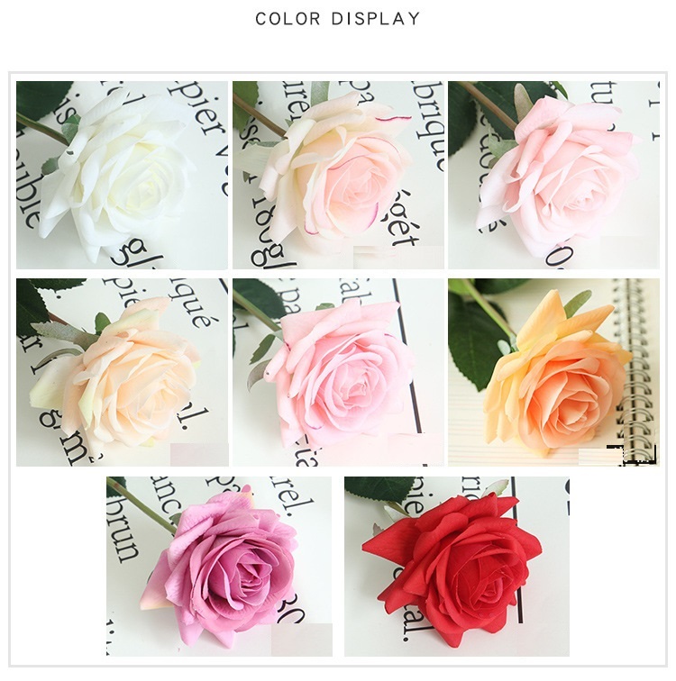 CL001001-Rose artificial flower fake flower wholesale hand-held flower home decoration