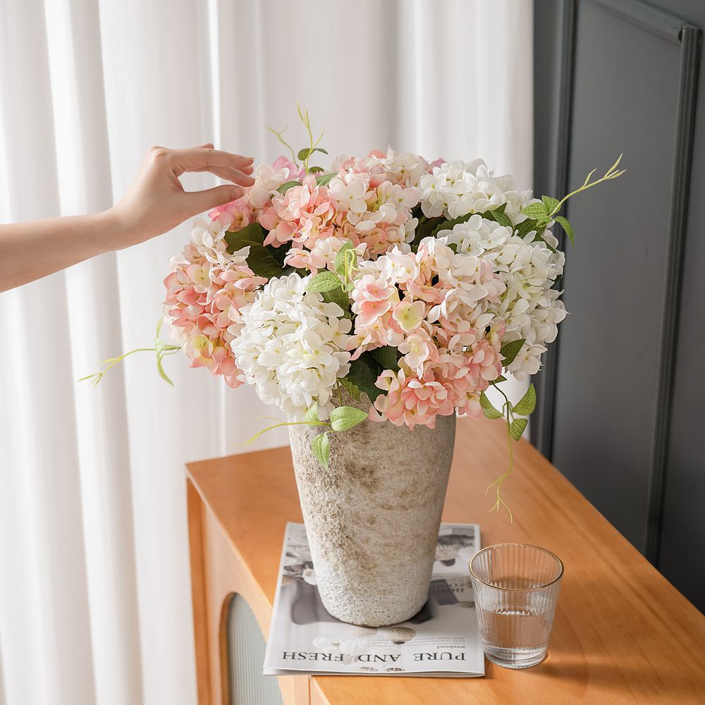 CL001022-Artificial flower hydrangea 14 color INS manufacturers home decoration wedding hand-held flower road lead wall false flowers