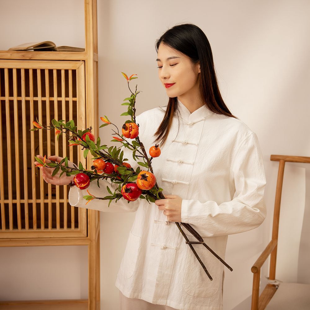 CL003001-Simulation flower split opening simulation pomegranate manufacturers home decoration wedding wholesale INS fake flower