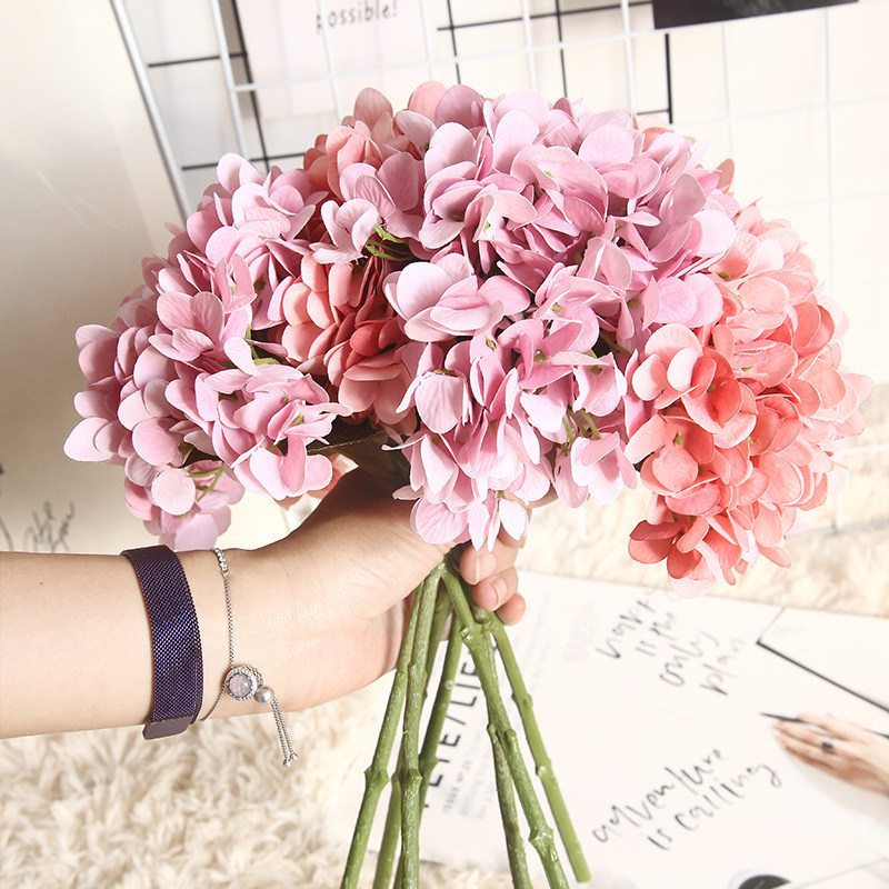CL001021-Hydrangea macaron simulation flower plant bonsai wedding decoration INS wind simulation home rose