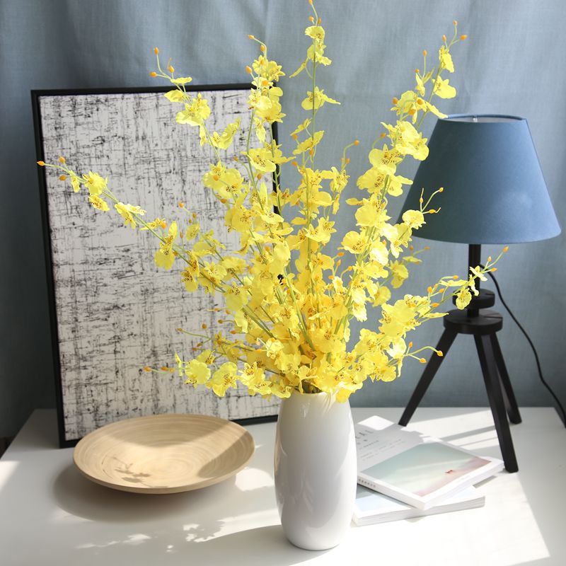 CL001017-Dancing oncidium Orchid simulation flower plant cross-border landing Phalaenopsis wedding decoration wholesale fake flowers