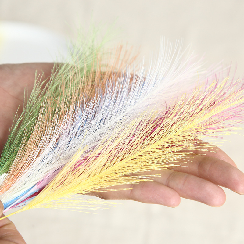 CL002002-Feather phoenix flower manufacturers home decoration wedding hand bouquet fake flowers INS Wind Pampas grass reed grass simulation flower manufacturers home decoration wedding wholesale fake flowers