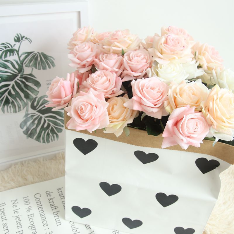 CL001001-Rose artificial flower fake flower wholesale hand-held flower home decoration