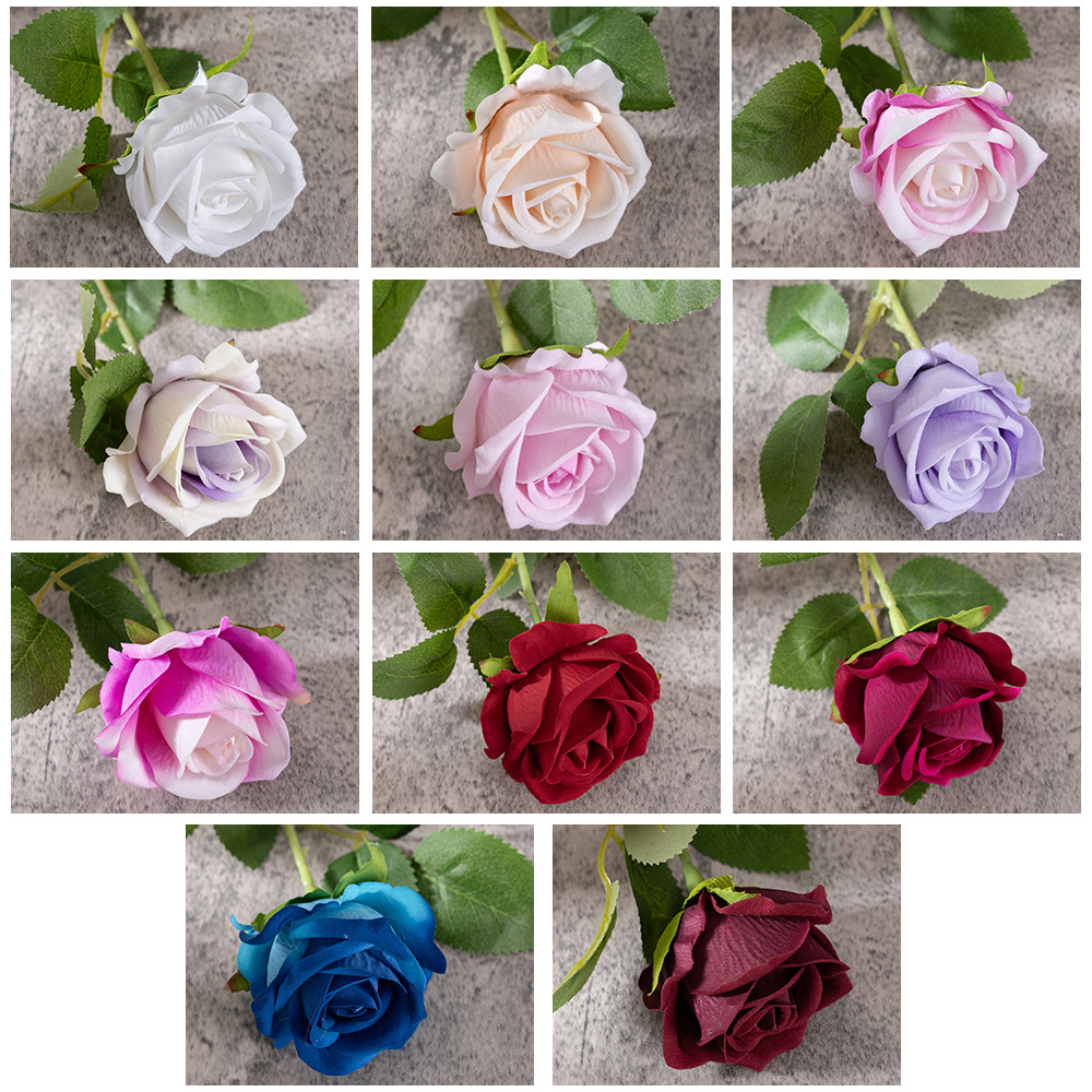 CL001001-INS pearl flannelette rose simulation flower manufacturers home decoration festival wedding wall plant wall false flower