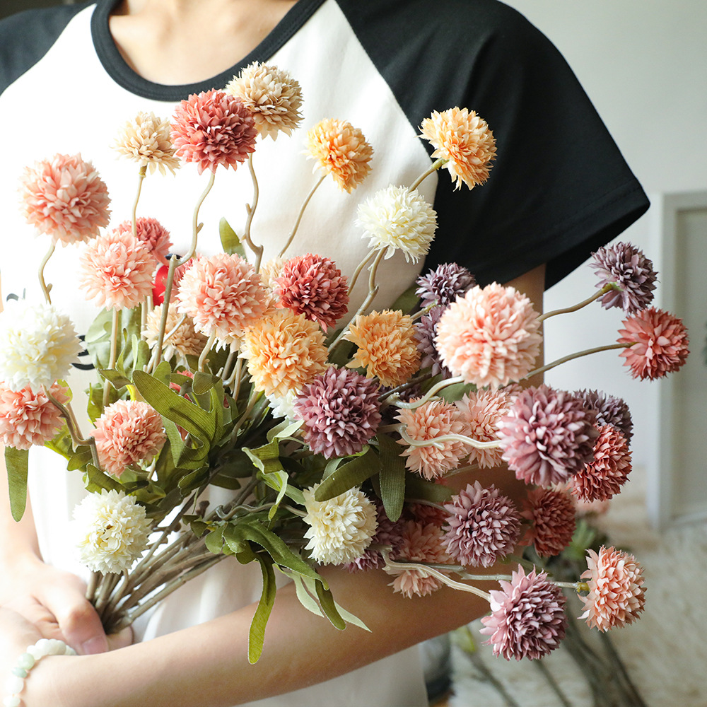 CL001015-INS style dance dandelion simulation flower fake flower green plant wholesale wedding decorations