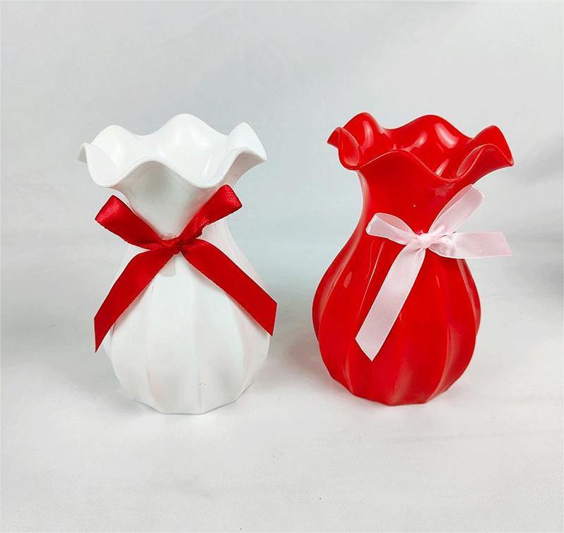 CL005004-Home decoration decoration tabletop mini simulation flower dry flower arranger living room Nordic imitation ceramic plastic vase