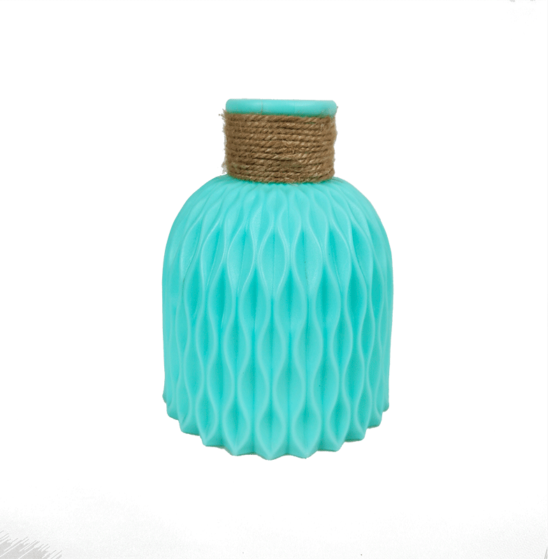 CL005002-Living room decoration imitation ceramic vase imitation flower fake flower arrangement flower container imitation braided twine plastic water wave vase