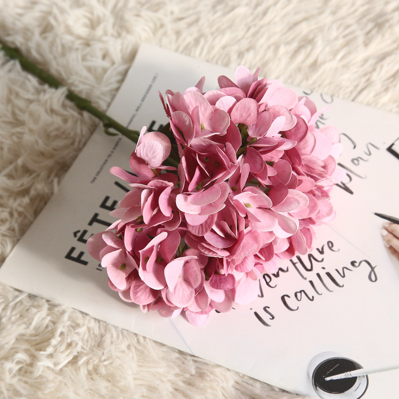 CL001021-Hydrangea macaron simulation flower plant bonsai wedding decoration INS wind simulation home rose