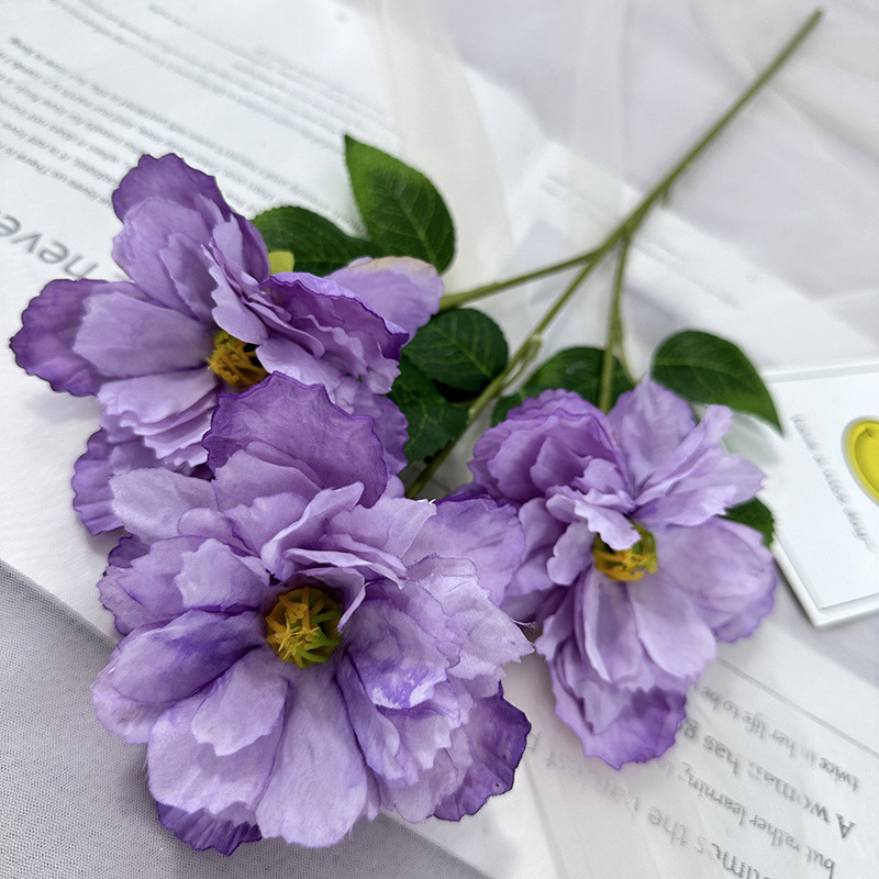 CL001046-3 head peony home table bedroom fake flower decoration decoration wedding wedding set flowers material