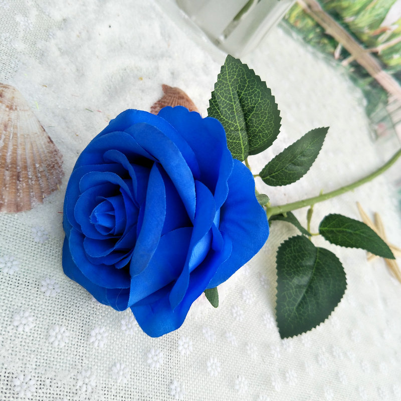 CL001068-artificial flower artificial rose Ground single rose Coated silk screen simulation rose home table bedroom fake flower decoration decoration wedding wedding set flowers
