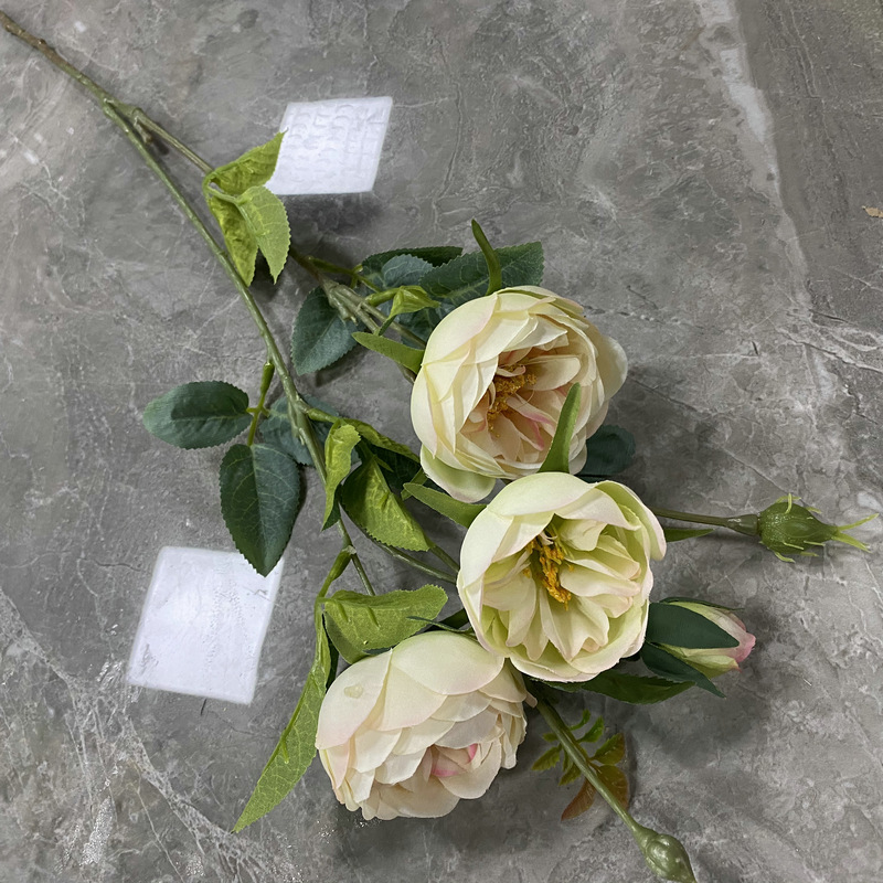 CL001054-artificial flower artificial rose Small 5 first European moon Rose Coated silk screen simulation rose home table bedroom fake flower decoration decoration wedding wedding set flowers