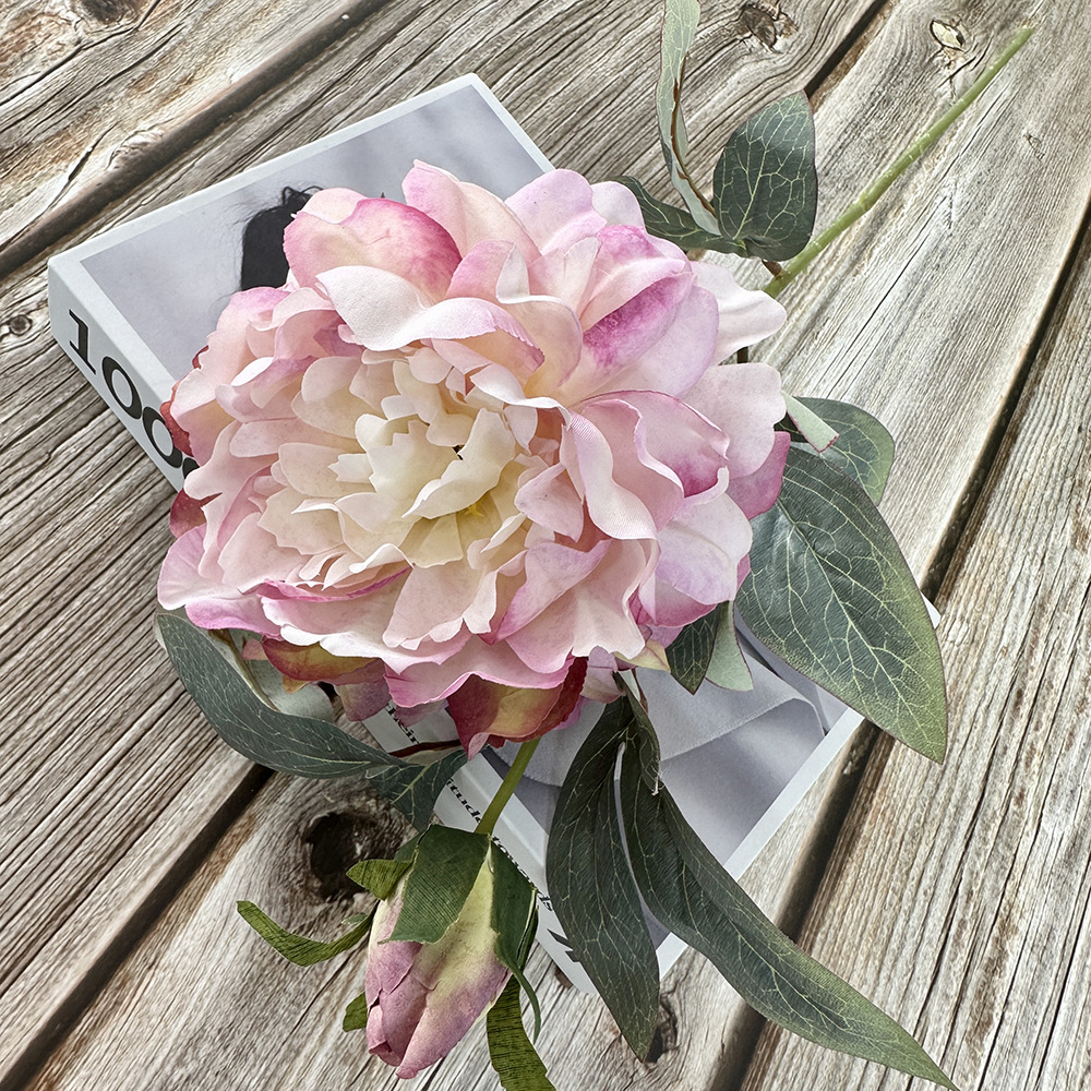 CL001033-European and American plum 2 head peony simulation flower wholesale home decoration pieces palace peony fake flower wedding photography decoration