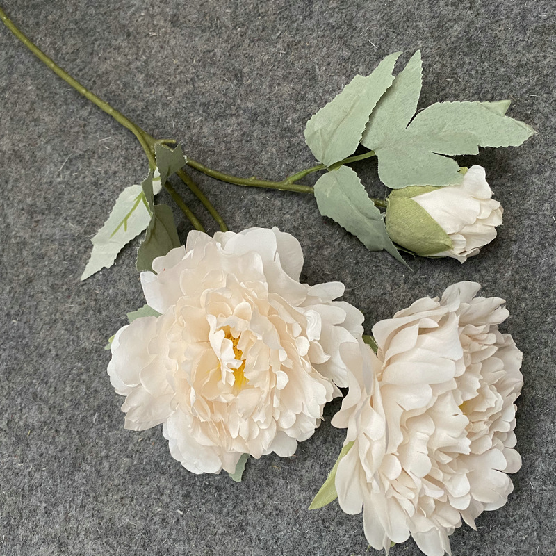 CL001034- 3 head peony simulation flower wholesale home decoration pieces palace peony fake flower wedding photography decoration