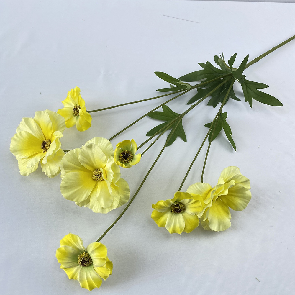 CL001038-Melli Phalaenopsis peony silk flower home decoration small handhold flower bouquet wedding road lead fake flowers