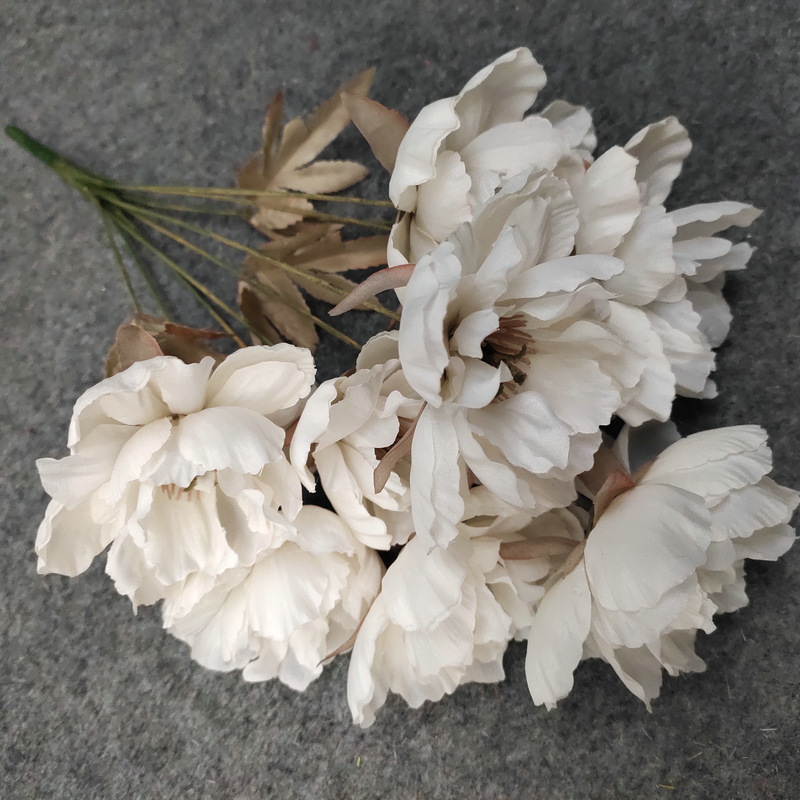 CL001032-artificial flowers 3 heads&9 heads peony fake flower row fence wedding interior decoration artificial simulation wedding decoration fake flower plant