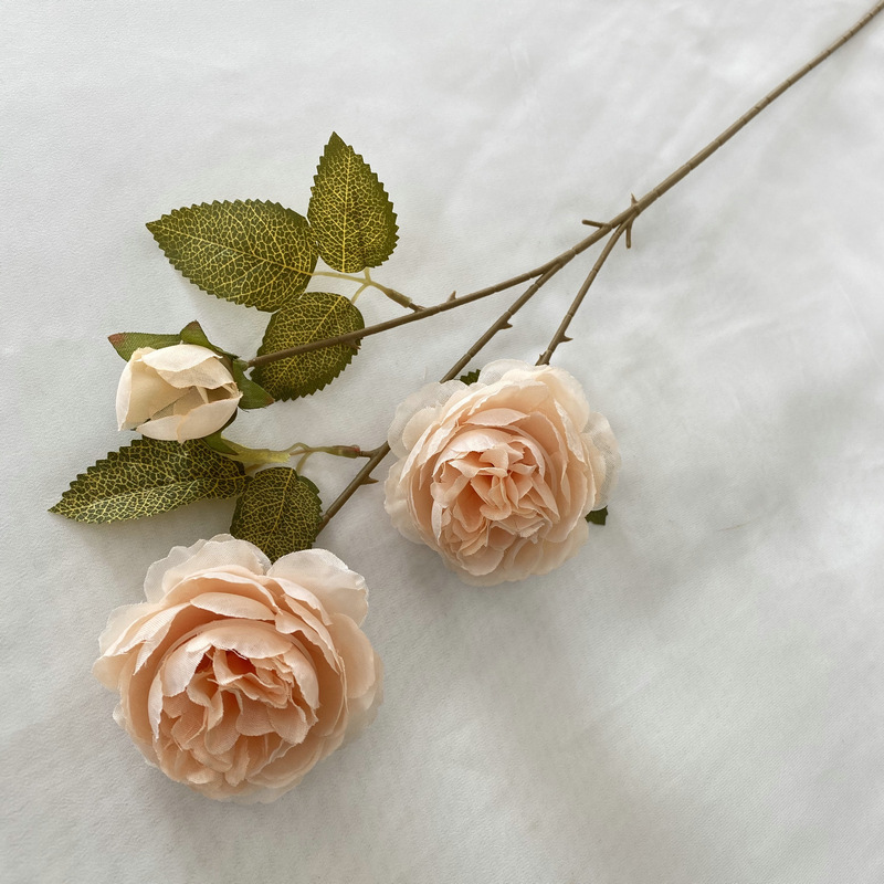 CL001041-European simulation 3 head peony silk flower wedding home decoration fake flower wedding arch layout simulation peony