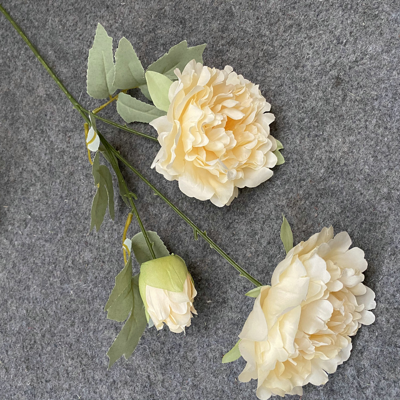 CL001034- 3 head peony simulation flower wholesale home decoration pieces palace peony fake flower wedding photography decoration