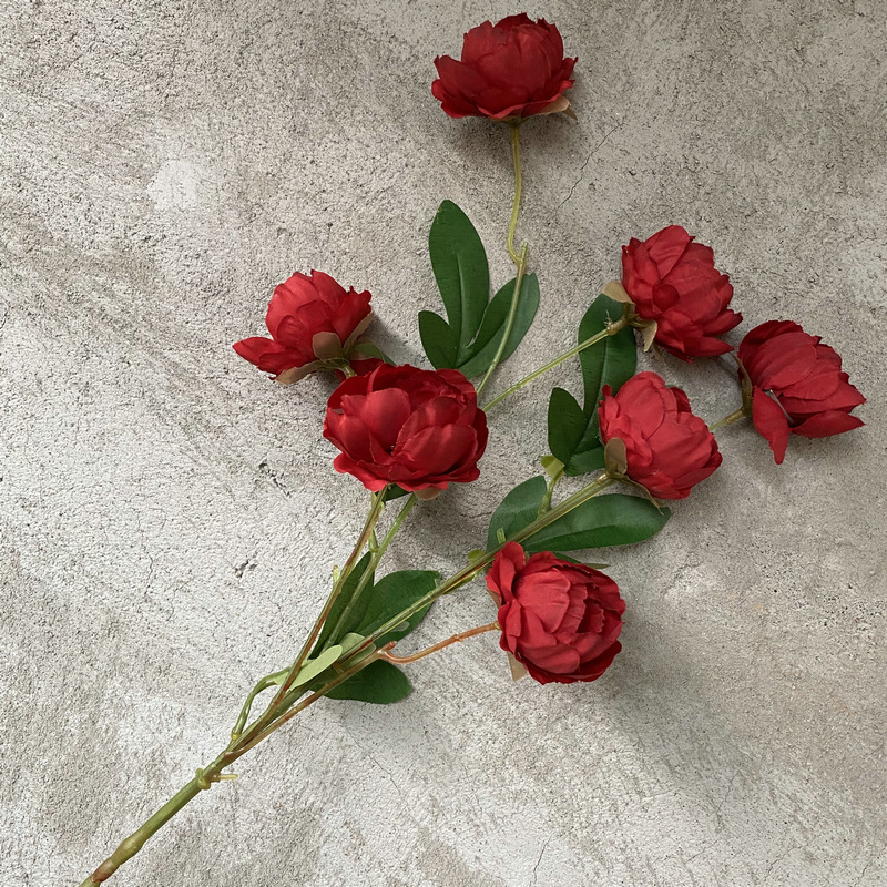 CL001040-New 6&7 exquisite peony simulation flower wedding home hotel photography decoration props fake flower peony bouquet