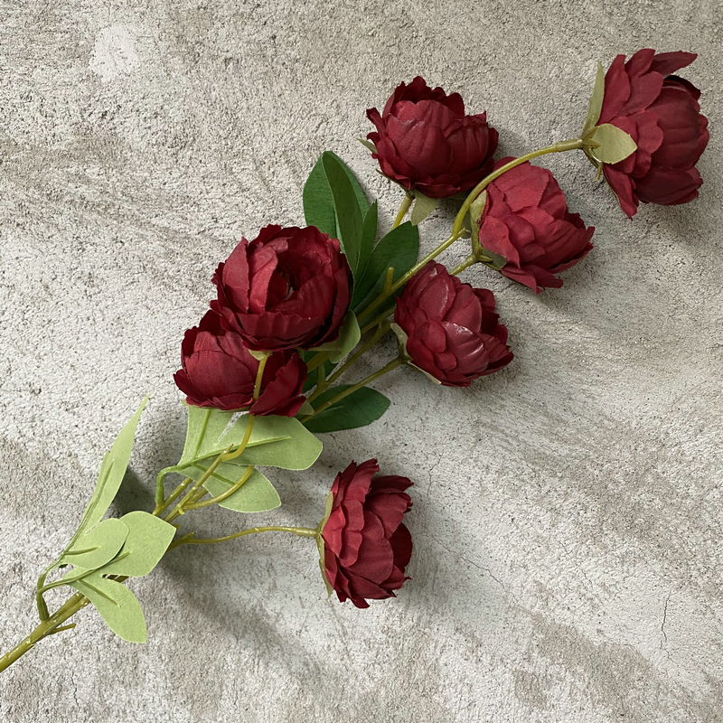CL001040-New 6&7 exquisite peony simulation flower wedding home hotel photography decoration props fake flower peony bouquet