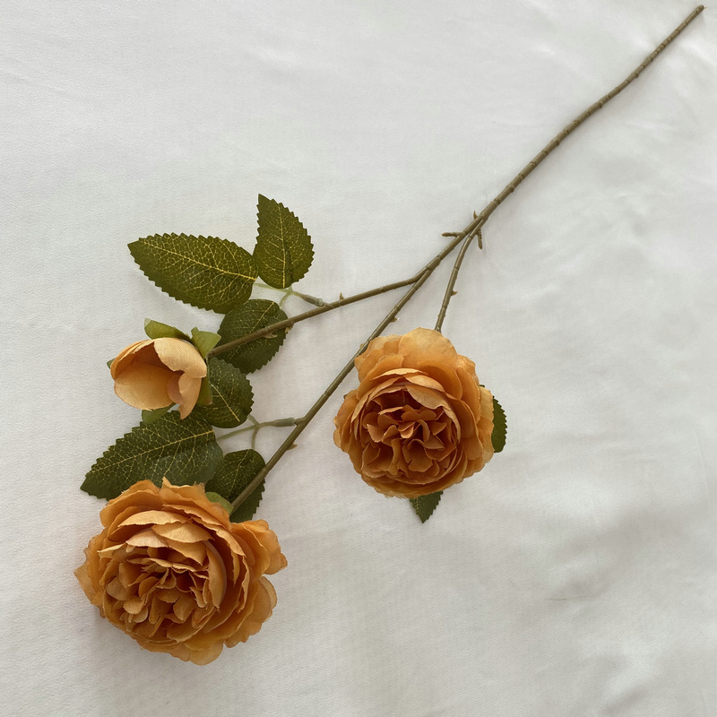 CL001041-European simulation 3 head peony silk flower wedding home decoration fake flower wedding arch layout simulation peony
