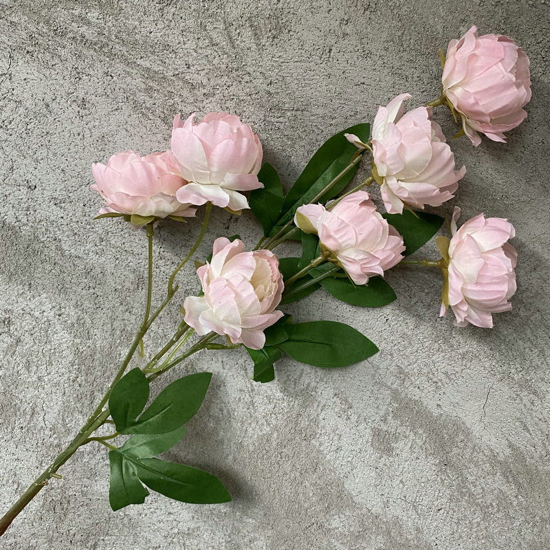 CL001040-New 6&7 exquisite peony simulation flower wedding home hotel photography decoration props fake flower peony bouquet