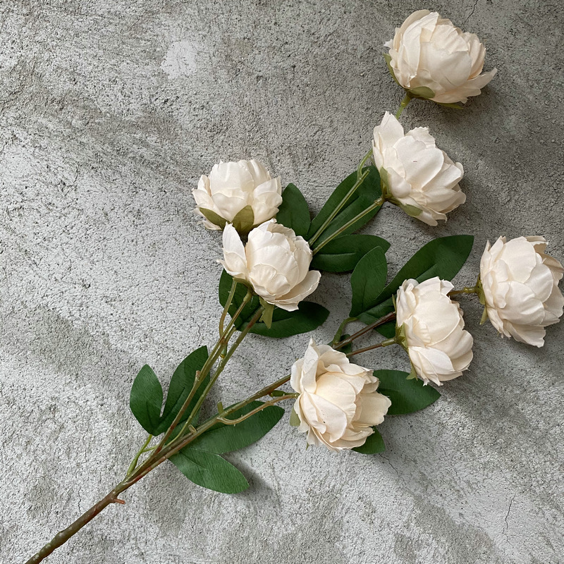 CL001040-New 6&7 exquisite peony simulation flower wedding home hotel photography decoration props fake flower peony bouquet