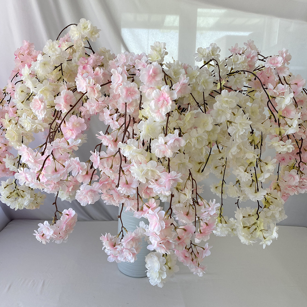 artificial flower Hang cherry blossoms home table bedroom fake flower decoration decoration wedding wedding set flowers