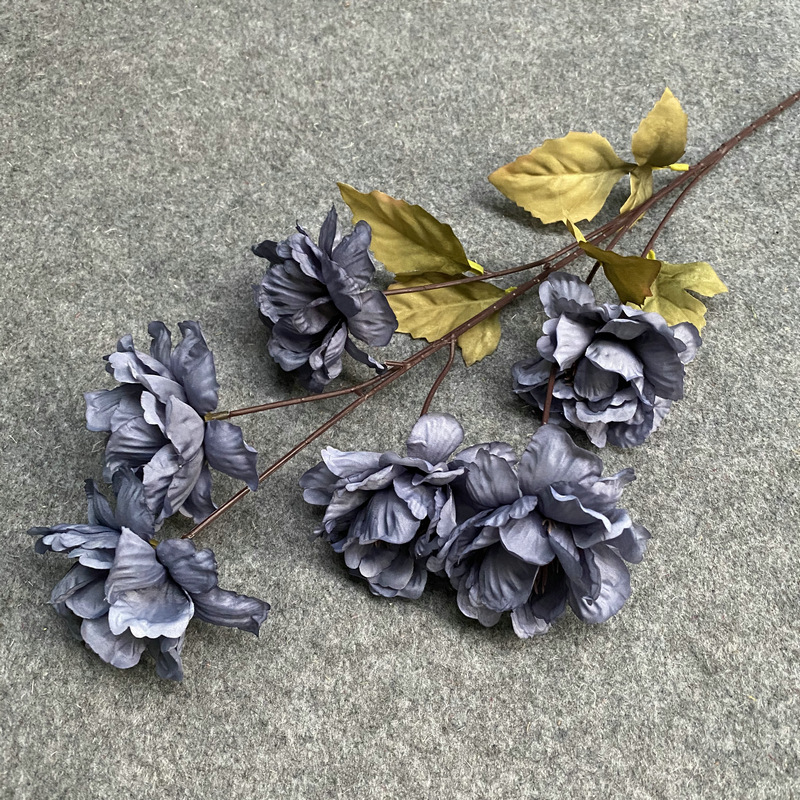 CL001031-Artificial flowers 6 head white antler peony fake flowers row fence wedding interior decoration artificial simulation wedding decoration fake flower plant