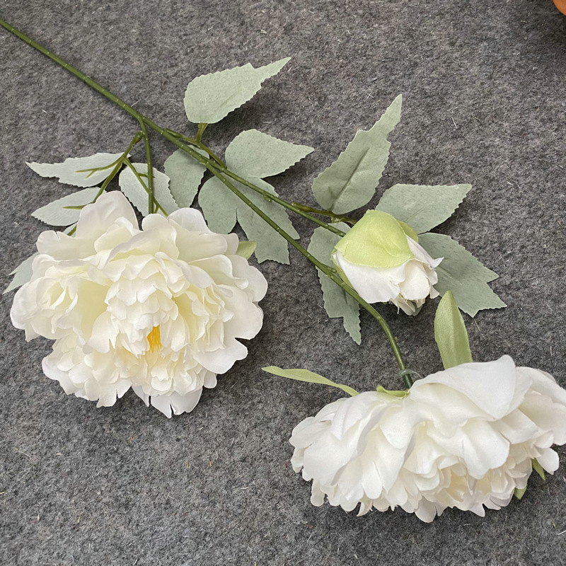CL001034- 3 head peony simulation flower wholesale home decoration pieces palace peony fake flower wedding photography decoration
