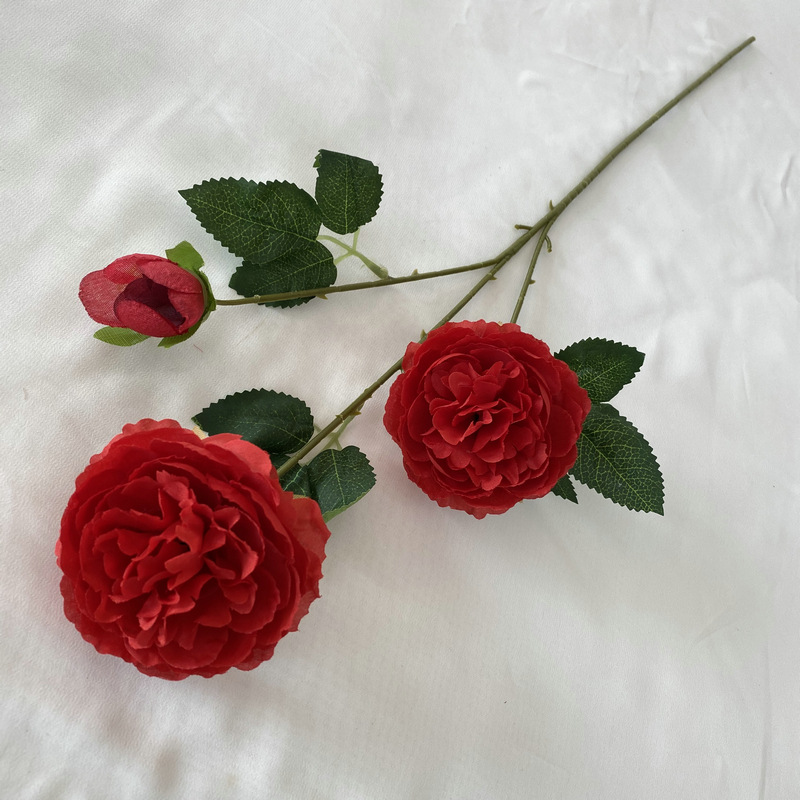 CL001041-European simulation 3 head peony silk flower wedding home decoration fake flower wedding arch layout simulation peony