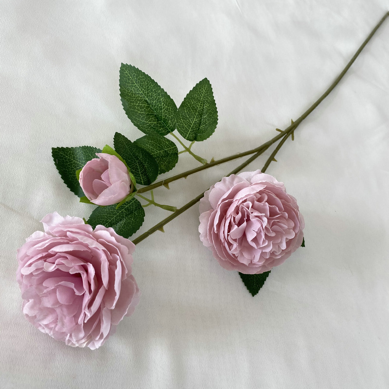 CL001041-European simulation 3 head peony silk flower wedding home decoration fake flower wedding arch layout simulation peony