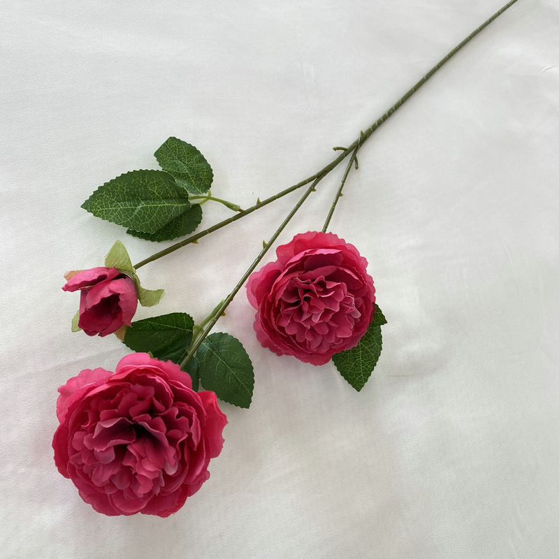 CL001041-European simulation 3 head peony silk flower wedding home decoration fake flower wedding arch layout simulation peony