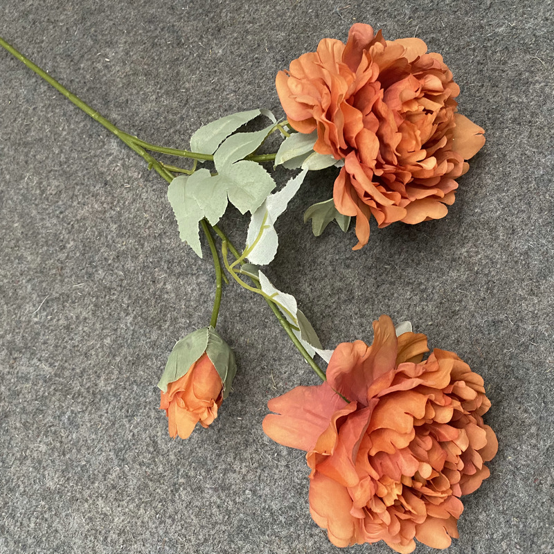 CL001034- 3 head peony simulation flower wholesale home decoration pieces palace peony fake flower wedding photography decoration