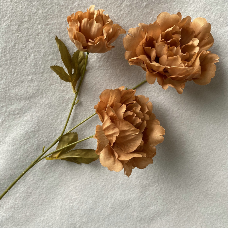 CL001039-Silk cloth Cacchino peony simulation flower bouquet living room home decoration decoration decoration indoor table tea table fake flowers