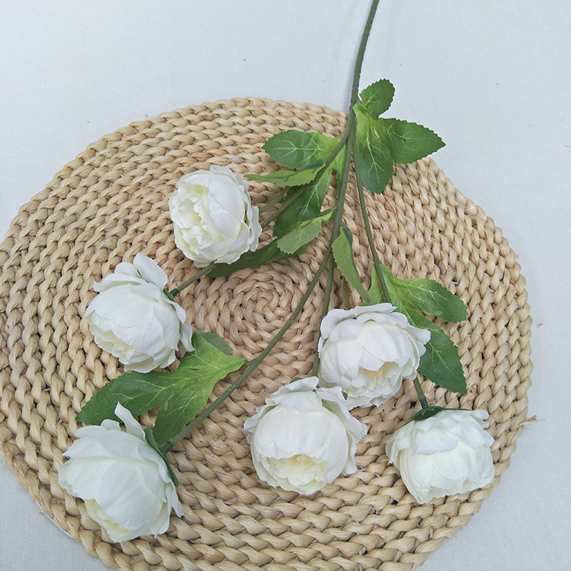 CL001040-New 6&7 exquisite peony simulation flower wedding home hotel photography decoration props fake flower peony bouquet