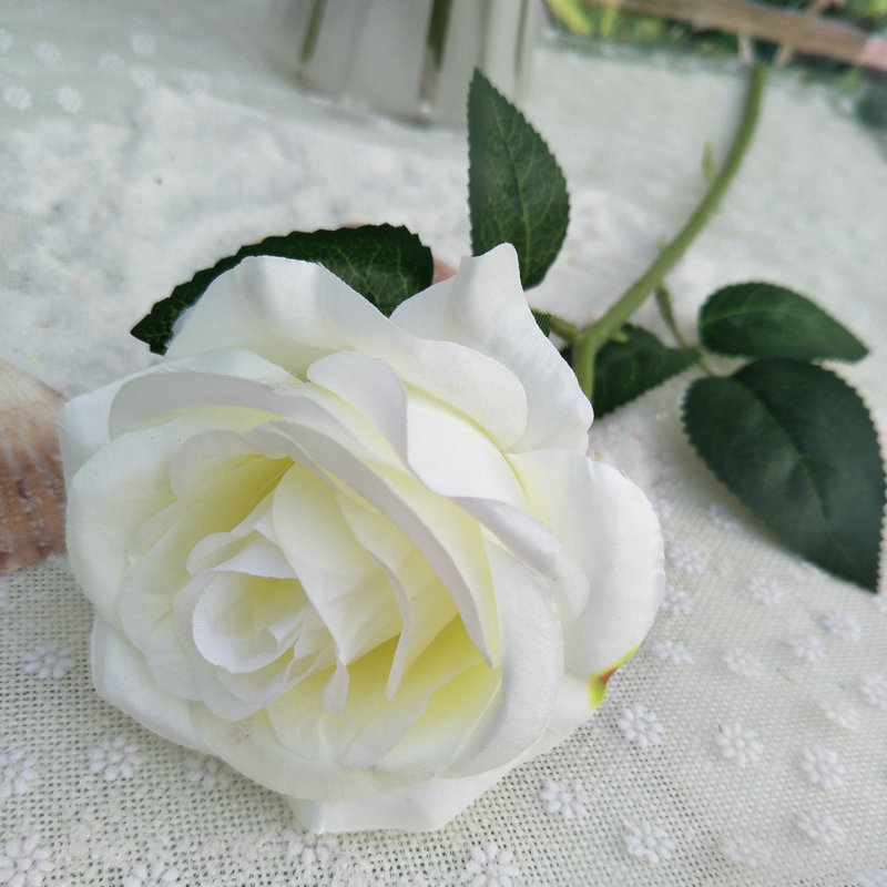 CL001068-artificial flower artificial rose Ground single rose Coated silk screen simulation rose home table bedroom fake flower decoration decoration wedding wedding set flowers