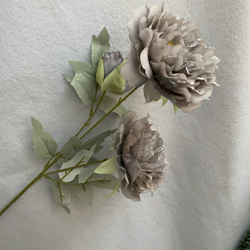 CL001034- 3 head peony simulation flower wholesale home decoration pieces palace peony fake flower wedding photography decoration