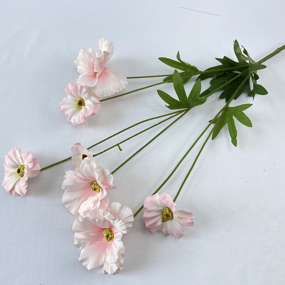 CL001038-Melli Phalaenopsis peony silk flower home decoration small handhold flower bouquet wedding road lead fake flowers