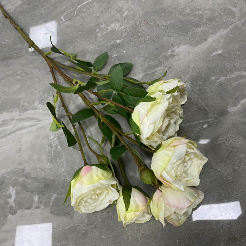 CL001053-artificial flower artificial rose Six dorota heads Rose Coated silk screen simulation rose home table bedroom fake flower decoration decoration wedding wedding set flowers