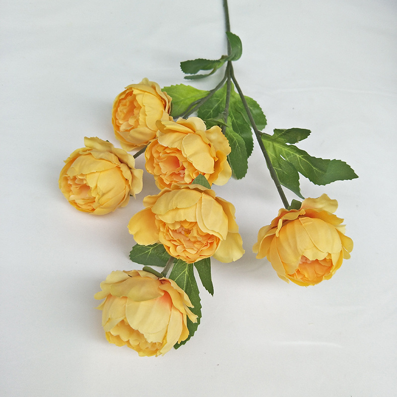 CL001040-New 6&7 exquisite peony simulation flower wedding home hotel photography decoration props fake flower peony bouquet