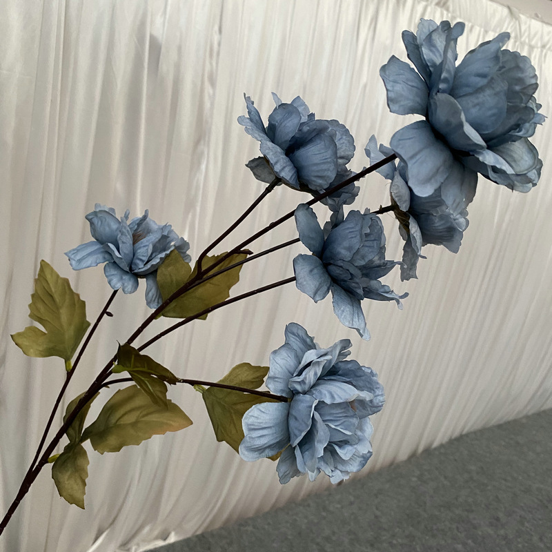 CL001031-Artificial flowers 6 head white antler peony fake flowers row fence wedding interior decoration artificial simulation wedding decoration fake flower plant