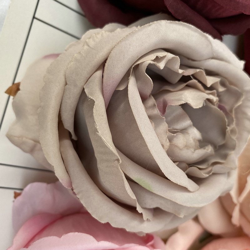 CL001065-artificial flower artificial rose single head rose Coated silk screen simulation rose home table bedroom fake flower decoration decoration wedding wedding set flowers